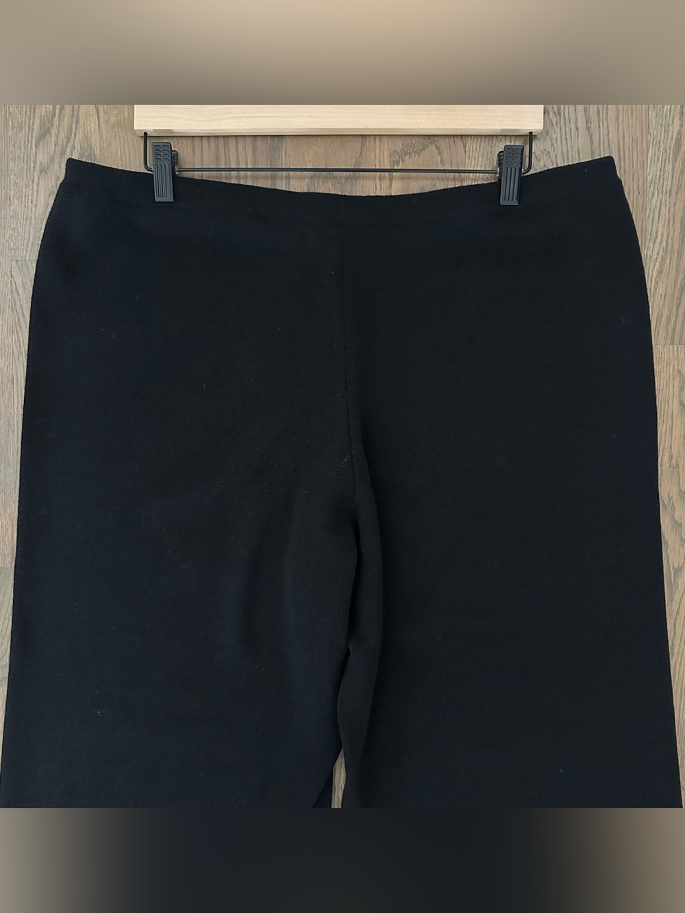 NWT Eileen Fisher Wool Knit Crepe Wide Leg Crop Pant in Black Size 1X - Picture 12 of 12